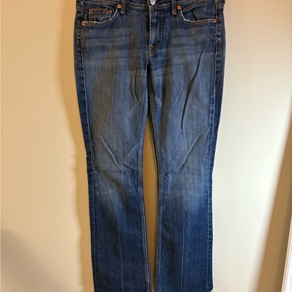 7 For All Mankind Women's Boot Cut Blue Jeans